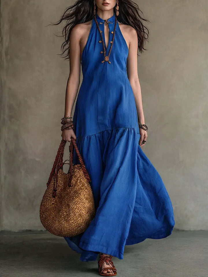 Ivy Elegant Ruffle Hem Maxi Dress