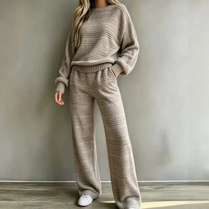 Selene Cozy Stripe Matching Set