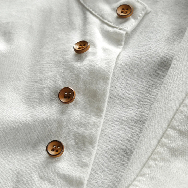 Trenton Slim Fit Linen Henley Shirt