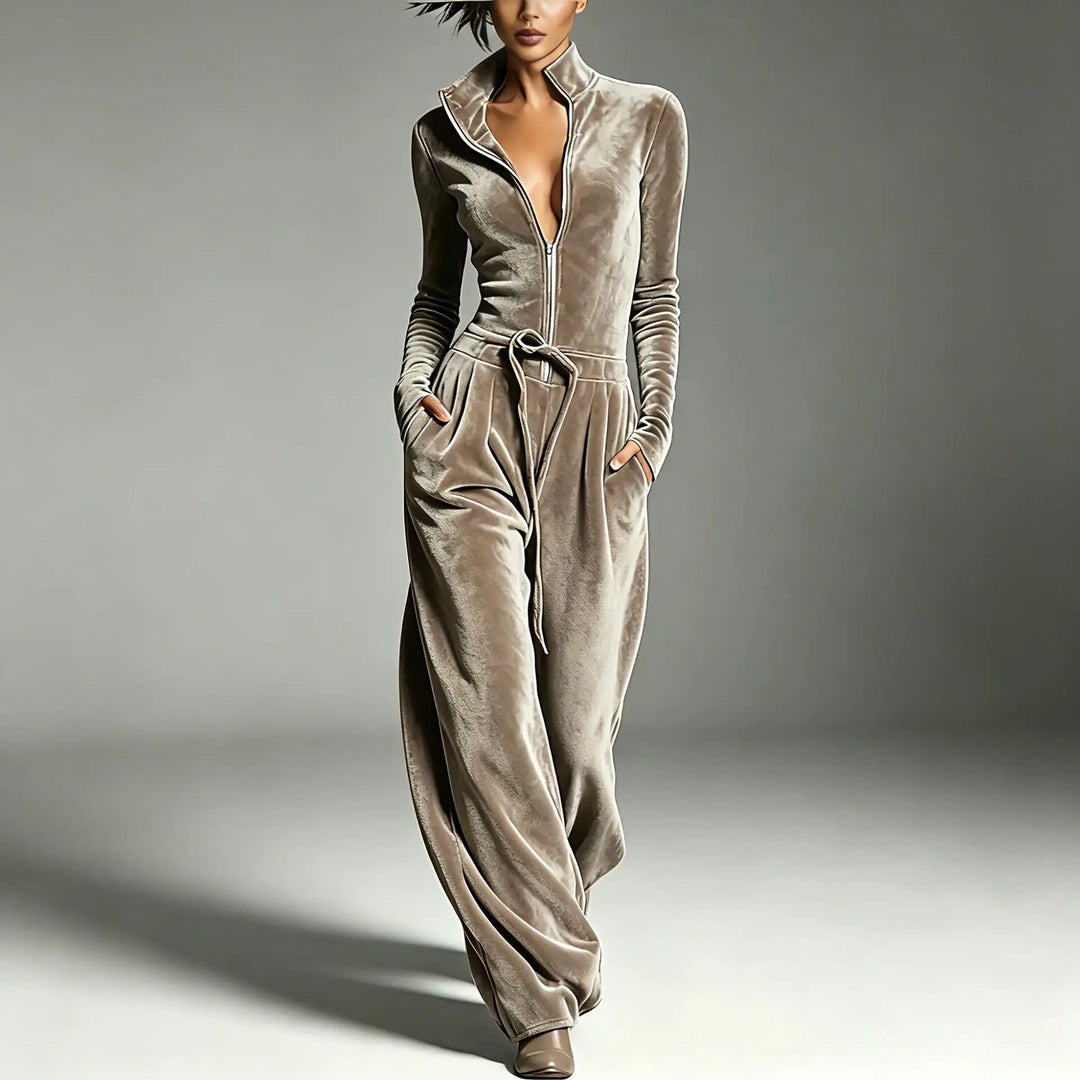 Marlowe Effortless Velvet Jumpsuit