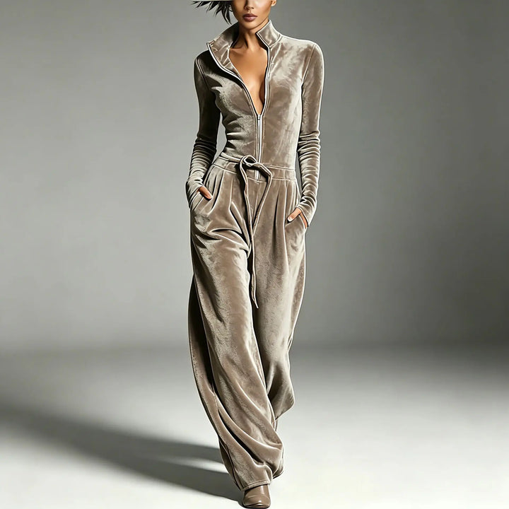 Marlowe Effortless Velvet Jumpsuit