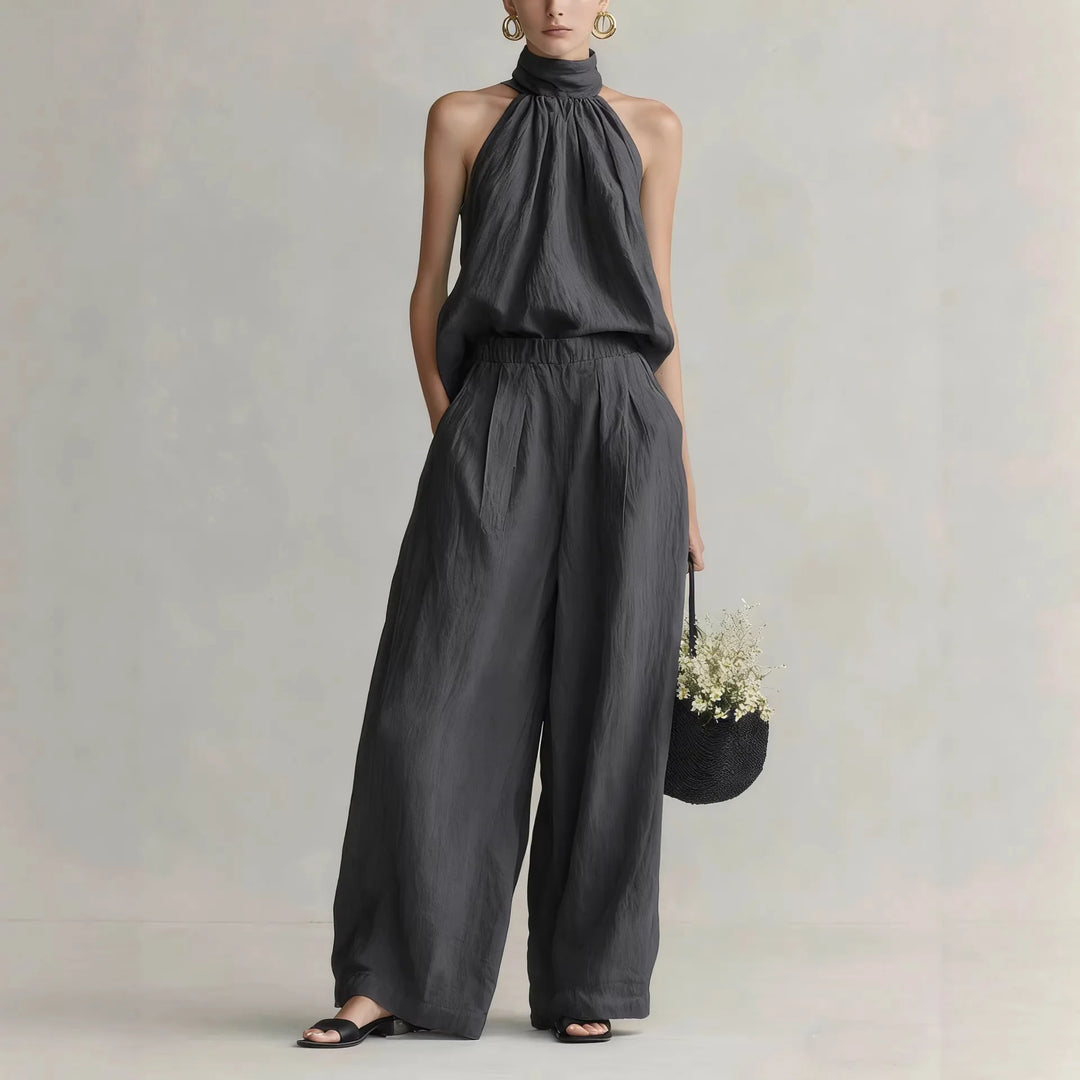 Camie Halter Neck Relaxed Matching Set