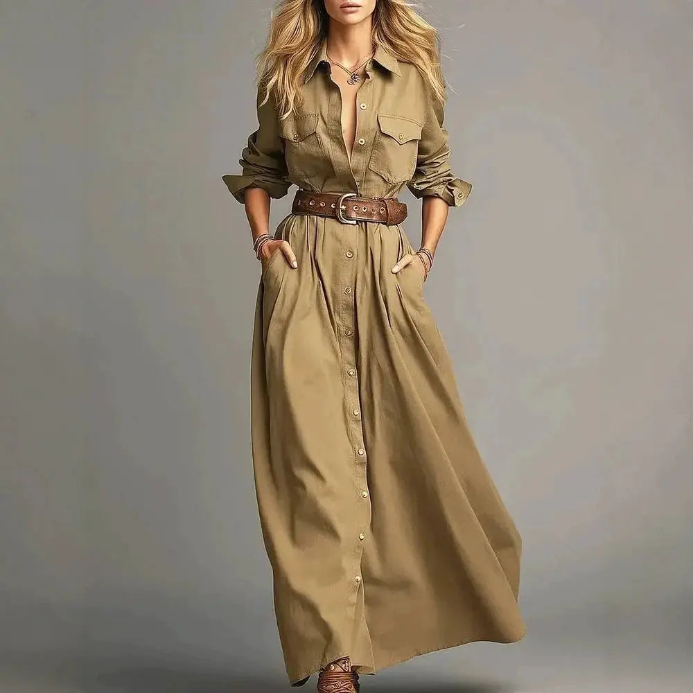Eleanor Button Front Maxi Dress
