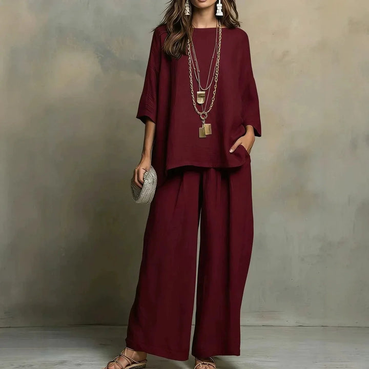Juliana Breathable Linen Pant Set