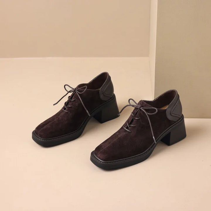 Sutton Suede Block Heel Loafers