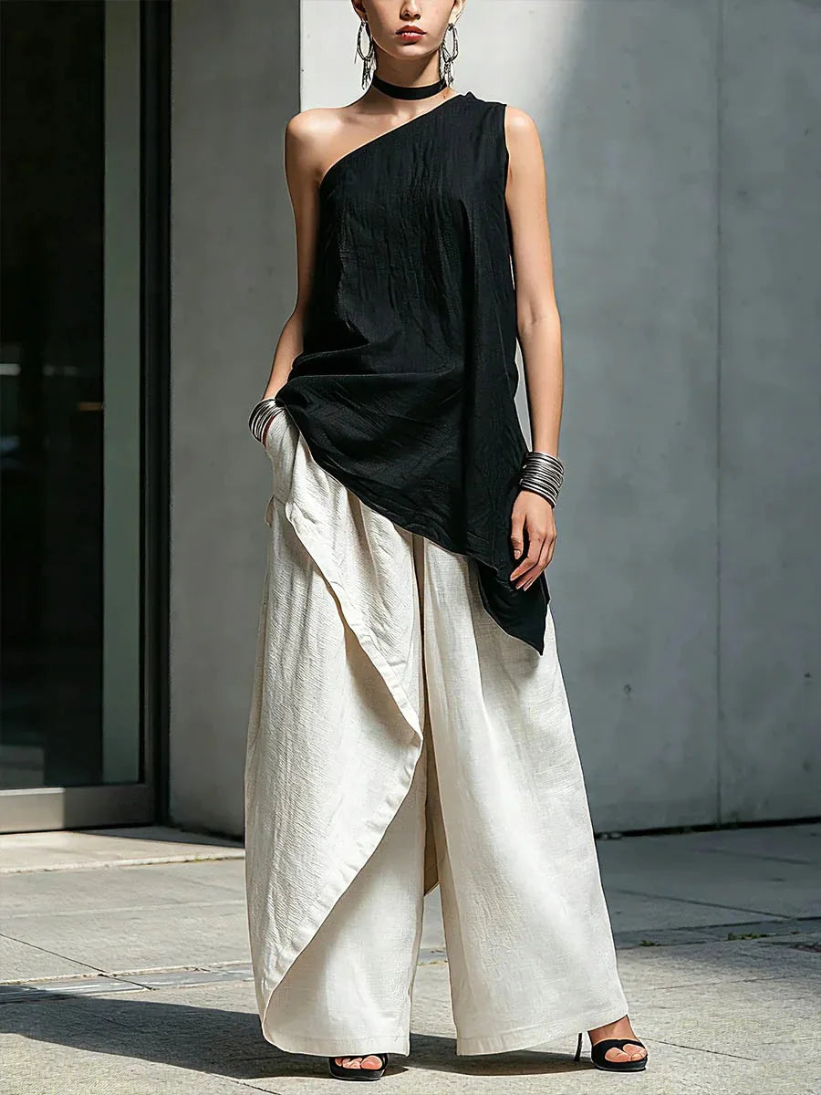 Sienna Asymmetrical One-Shoulder Set
