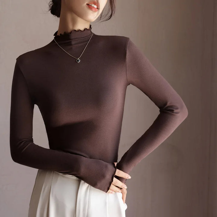 Laurel Lettuce Edge Knit Top