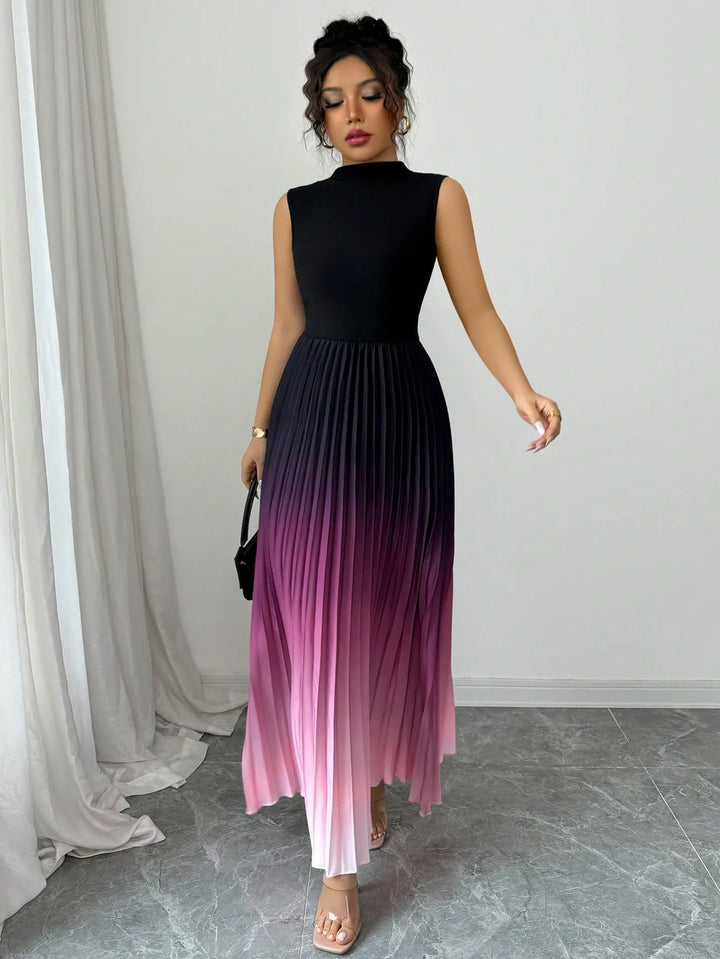 Avery Pleated Maxi Wedding Guest Dress