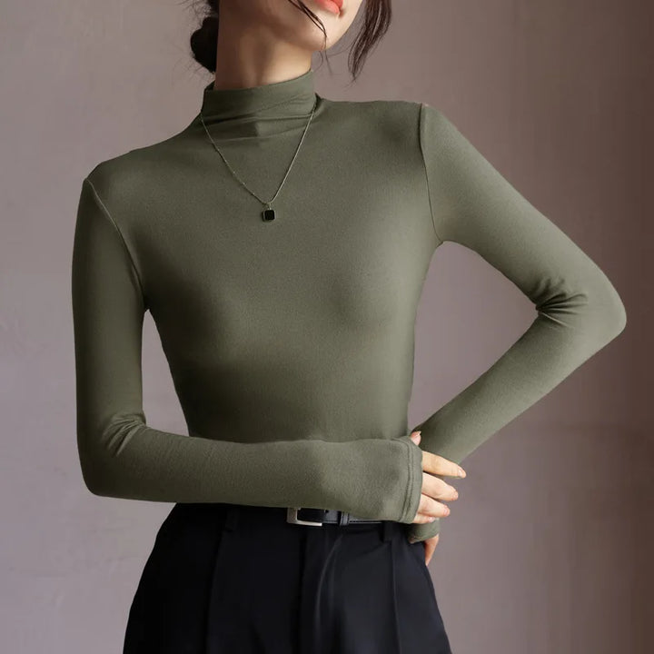 Delia Mock Neck Knit Top