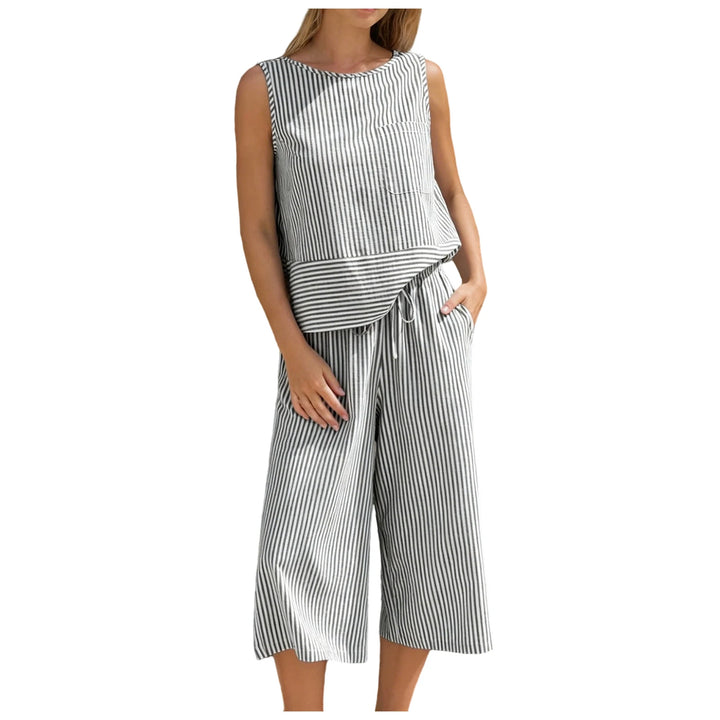 Sandy Striped Summer Trouser Set