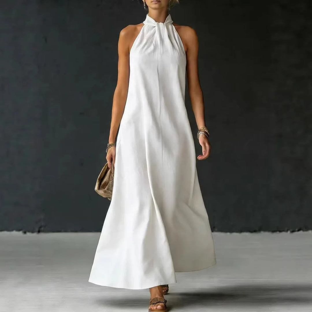 Bria Halter Neck Flowy Maxi Dress