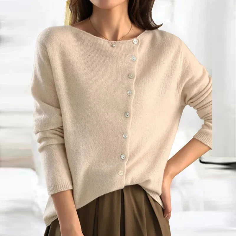Anya Asymmetric Button Cardigan