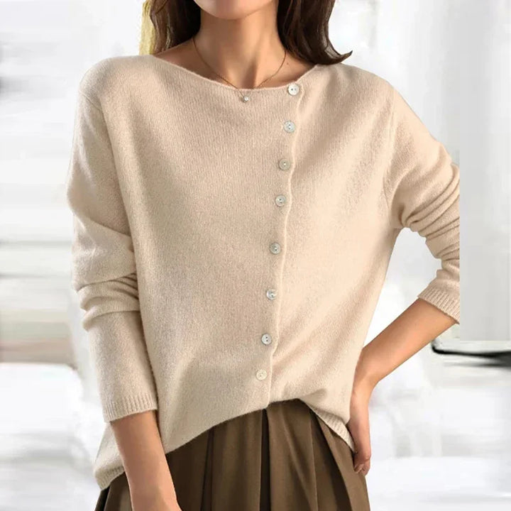 Anya Asymmetric Button Cardigan