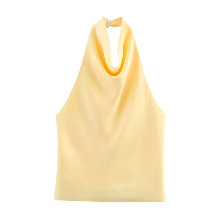 Isabelle Satin Halter Blouse