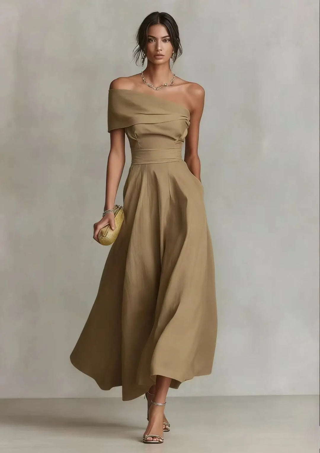 Shiloh One Shoulder Maxi Wedding Guest Dress