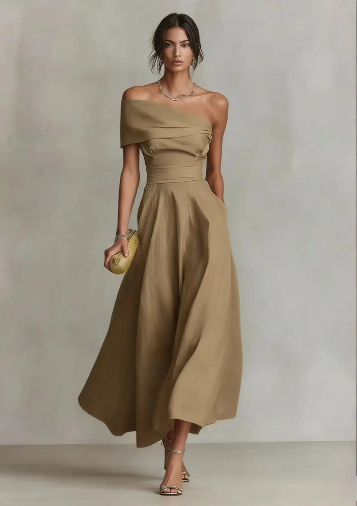 Shiloh One Shoulder Maxi Wedding Guest Dress