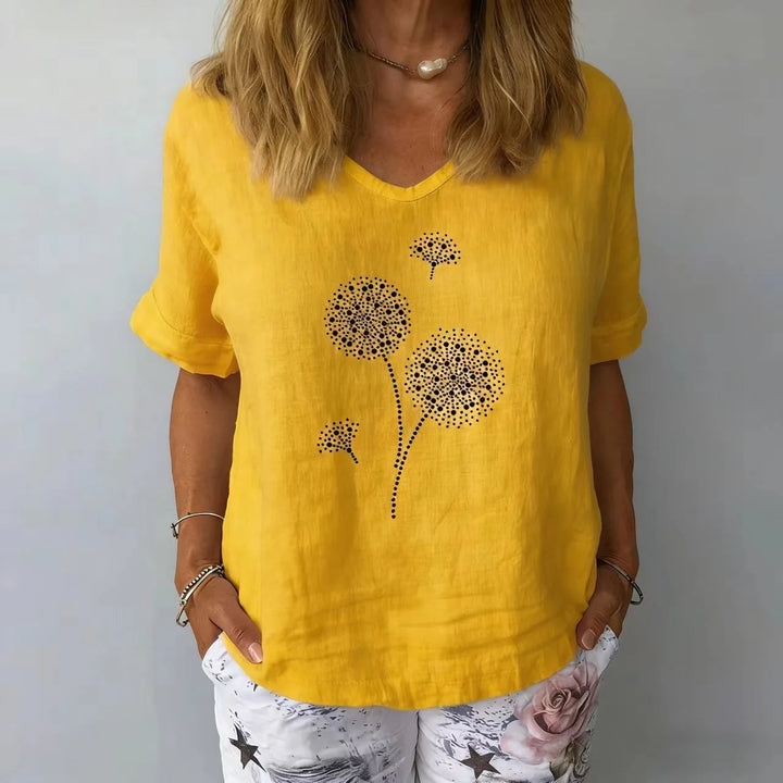 Chelsea Botanical Linen Blouse