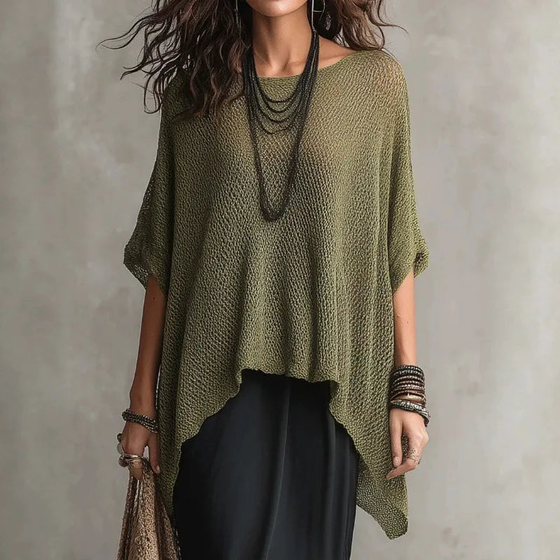 Selene Batwing Sleeve Knitted Blouse