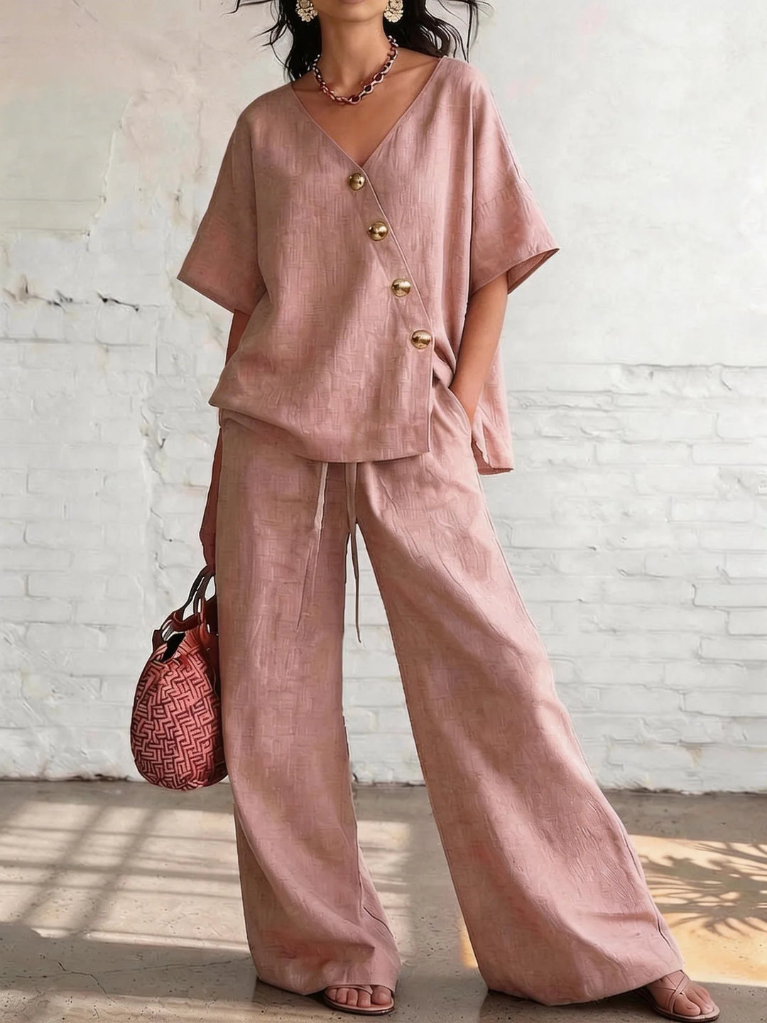 Wynonna Relaxed Wide Leg Trouser Set