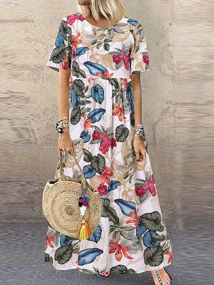 Marigold Vintage Floral Maxi Dress