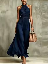 Clarissa Flowing Halter Wedding Guest Maxi Dress