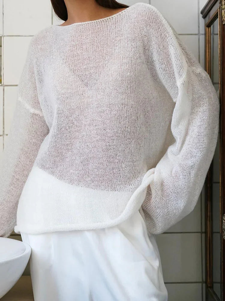 Elara Hollow Knit Pullover