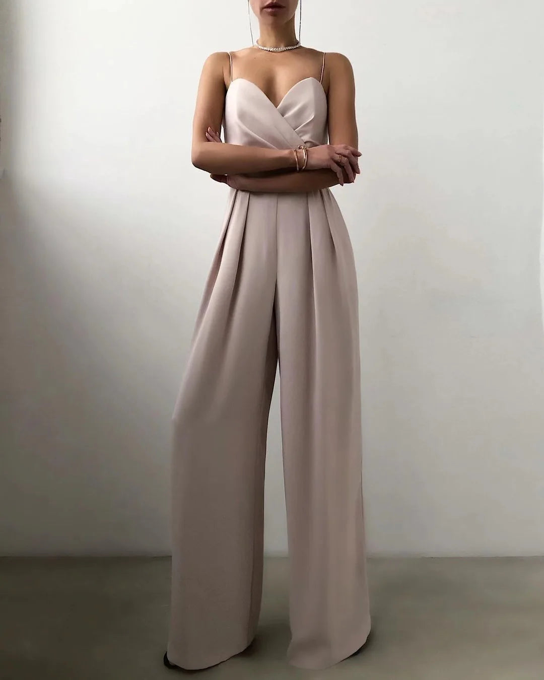 Maristelle Sleeveless Wide Leg Jumpsuit