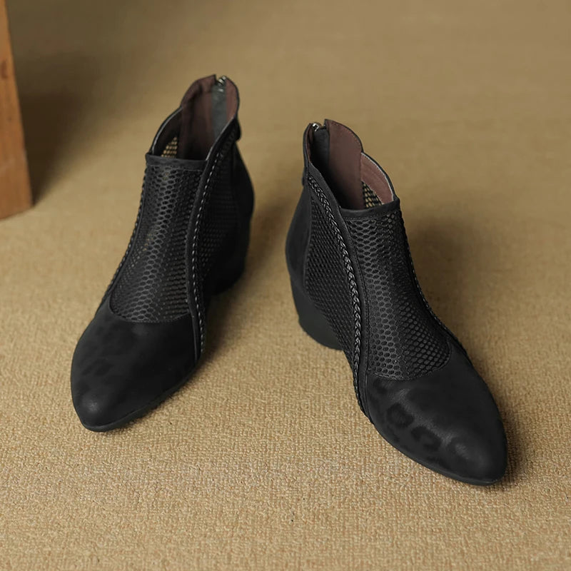 Daphne Leather Ankle Boots