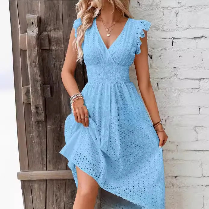Phoebe Flutter Sleeve Midi Dress