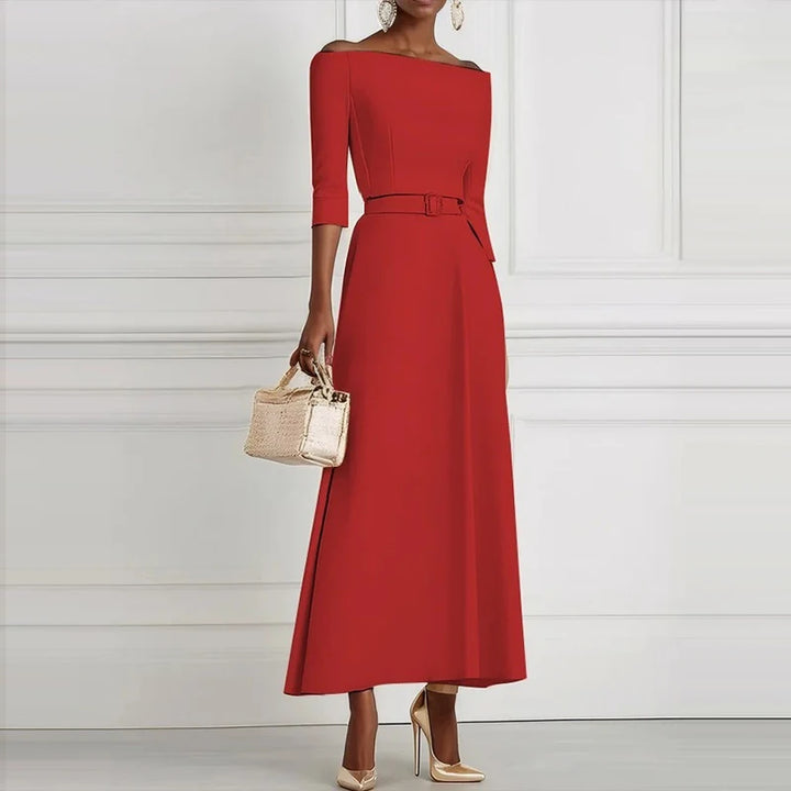 Victoria Elegant Long Sleeve Maxi Dress