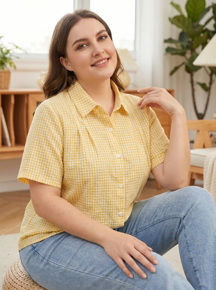 Maisie Gingham Button Shirt