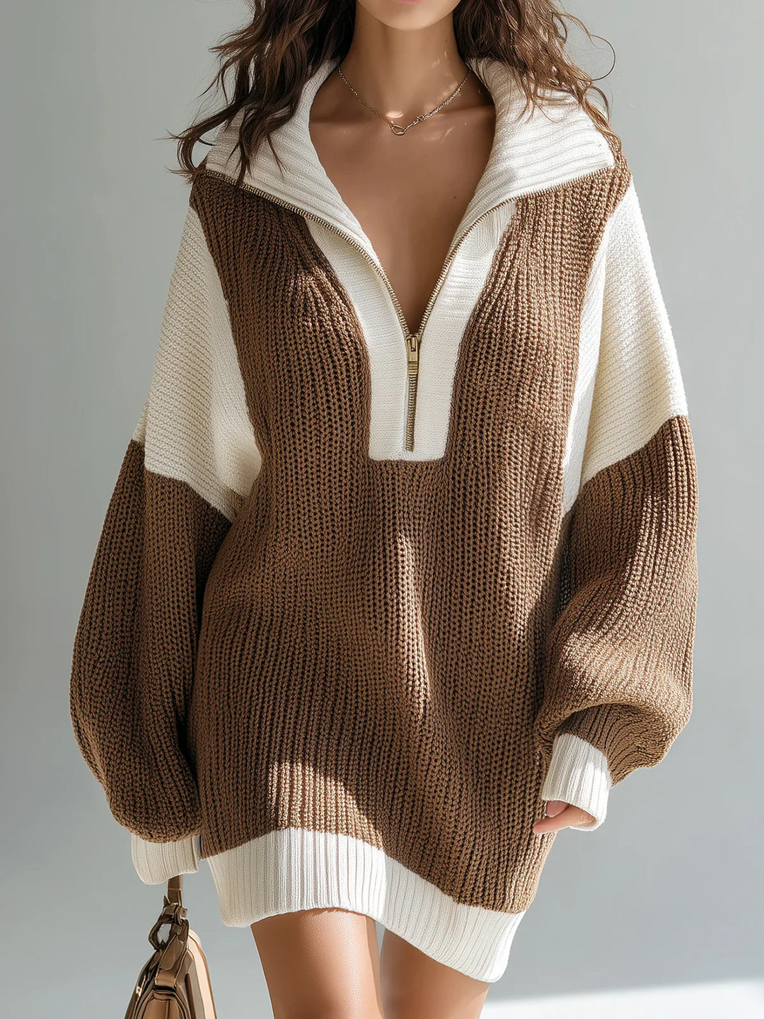 Elspeth Half Zip Sweater Dress