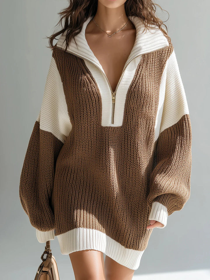 Elspeth Half Zip Sweater Dress
