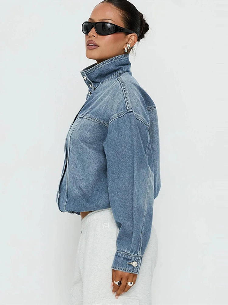 Odette Cropped Denim Jacket
