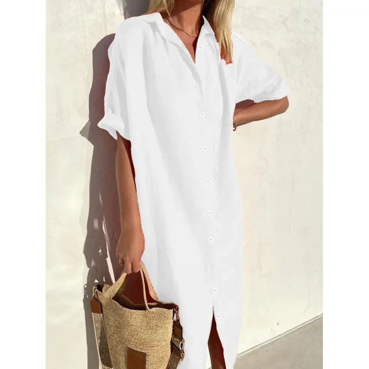 Brielle Button Front Midi Dress