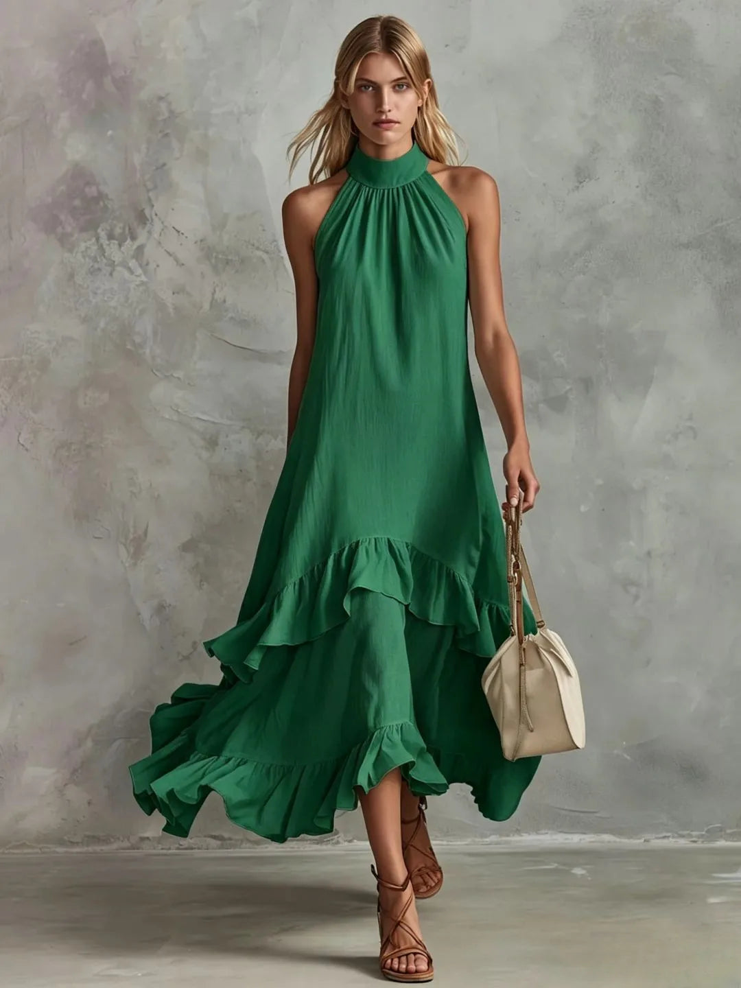Dorothy Elegant Ruffle Wedding Guest Dress