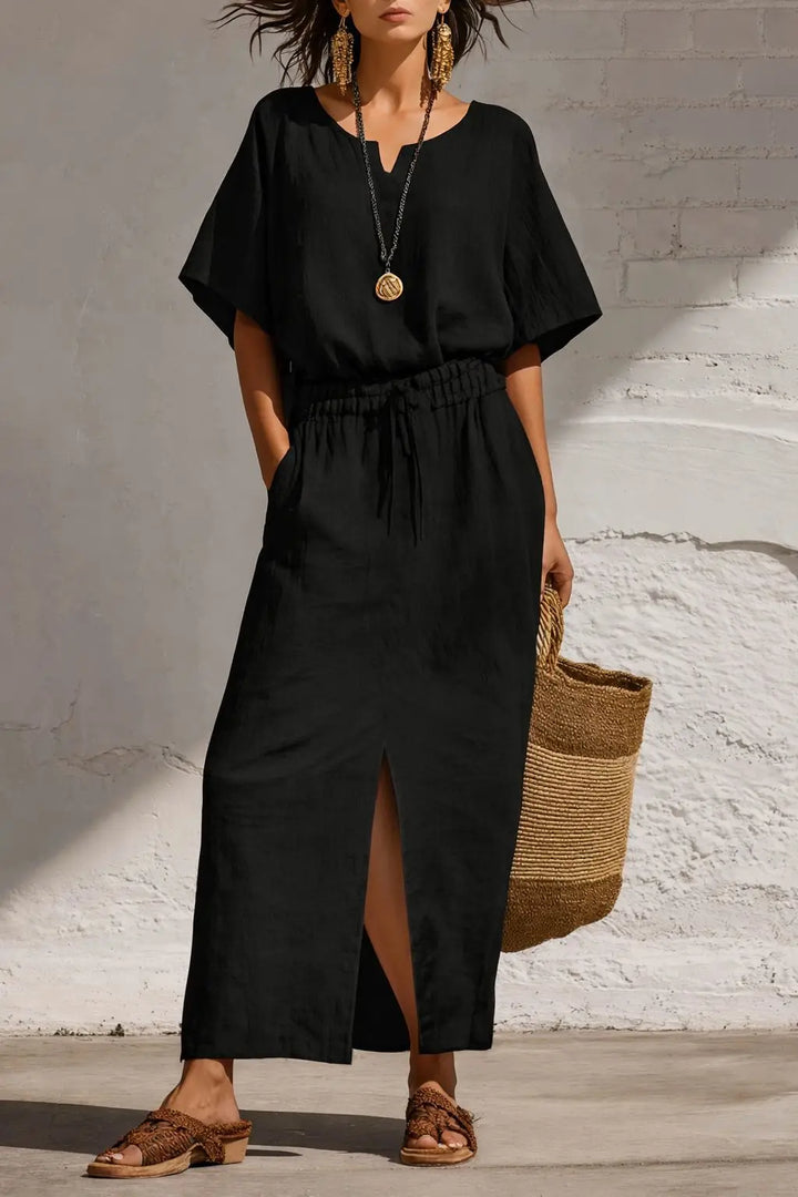 Marisol Sophisticated Split Skirt Boho Set