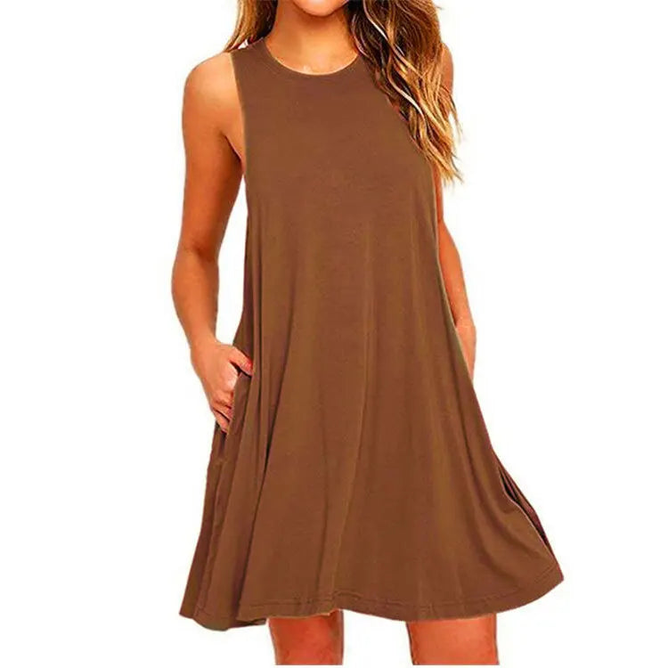 Adalee Sleeveless Swing Mini Dress