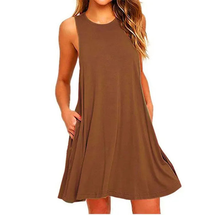 Adalee Sleeveless Swing Mini Dress