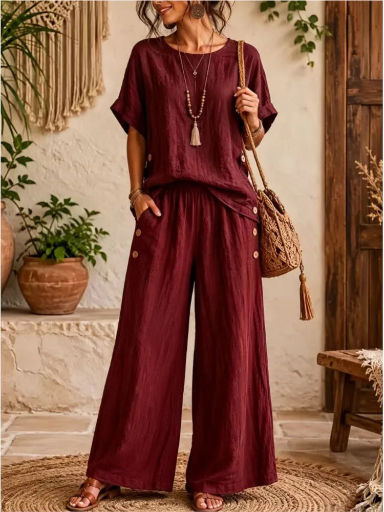 Kiana Casual Relaxed Trouser Set
