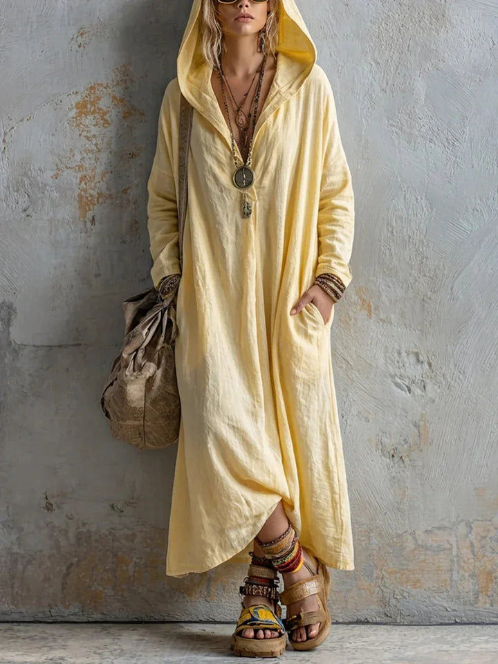 Everly Bohemian Hooded Maxi Dress