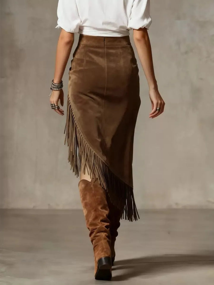 Sloane Retro Suede Midi Skirt