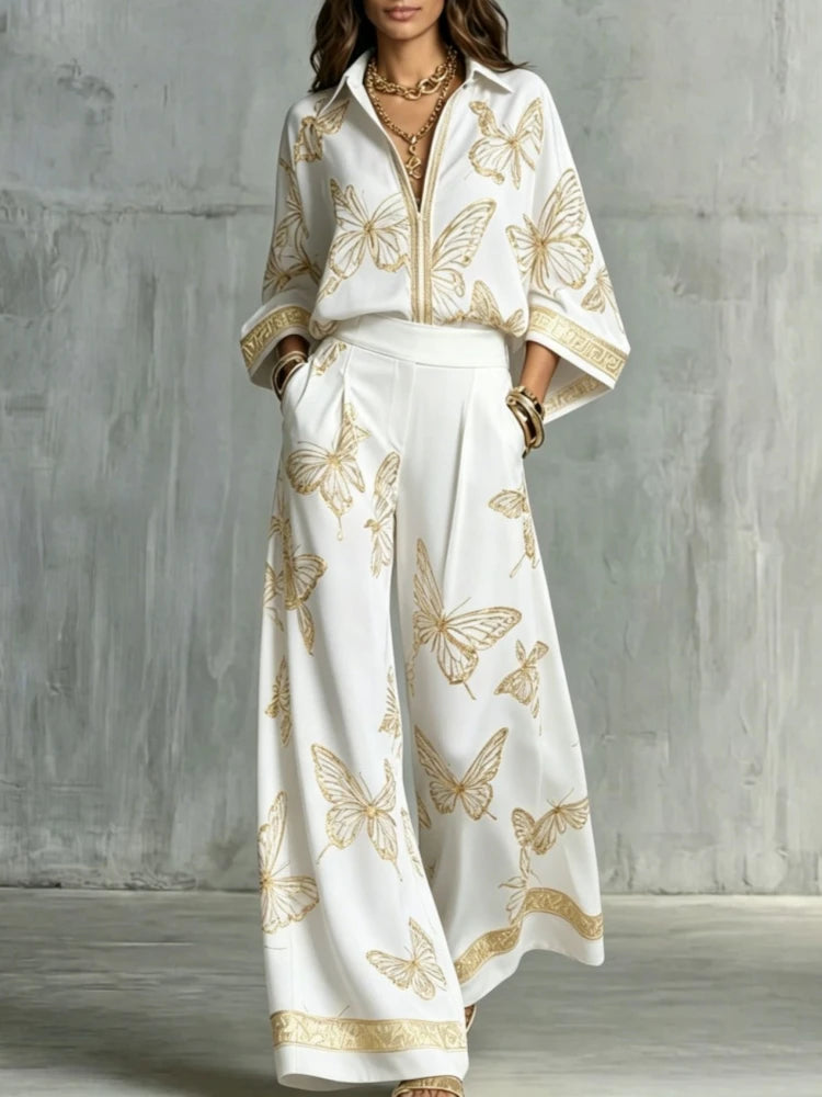 Viviana Butterfly Print Lounge Set