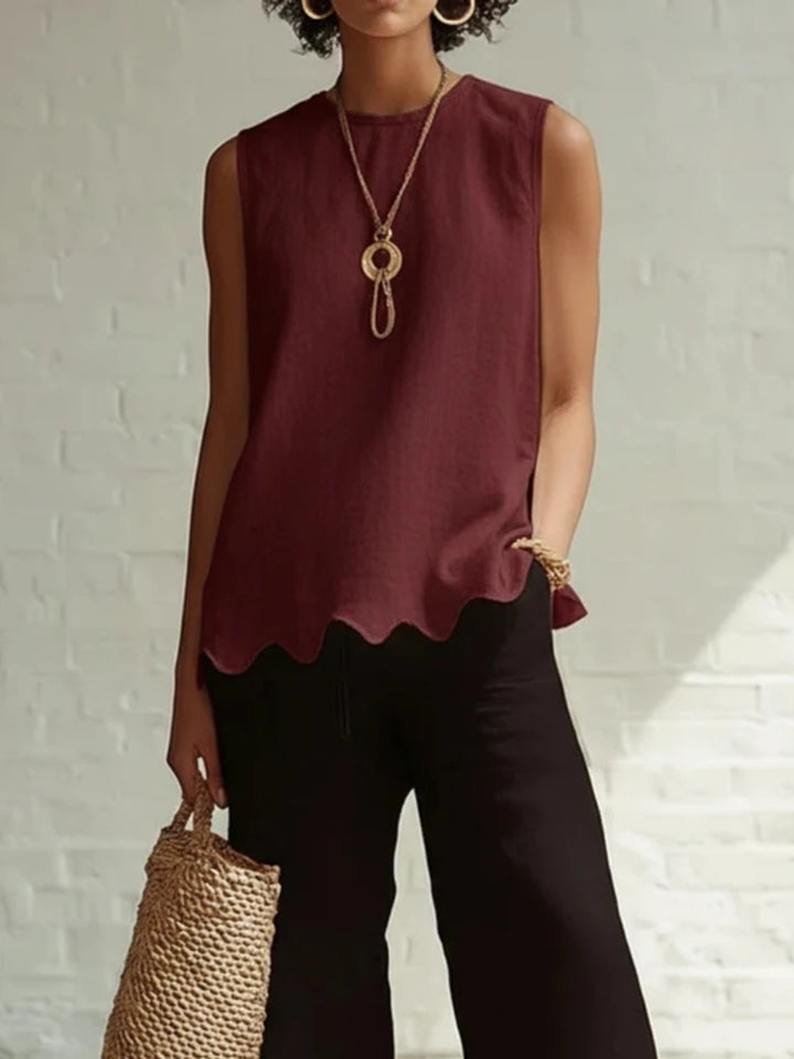 Aubrielle Flowy Sleeveless Casual Top