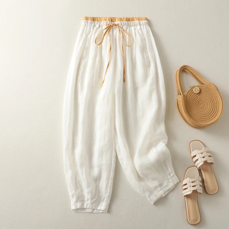 Hadley Drawstring Linen Trousers
