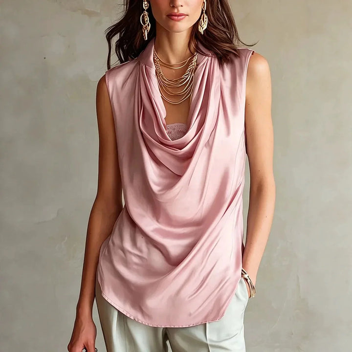 Scarlett Draped Cowl Neck Blouse