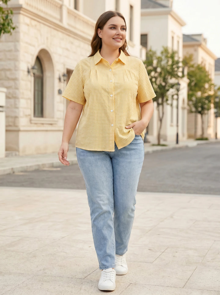 Maisie Gingham Button Shirt