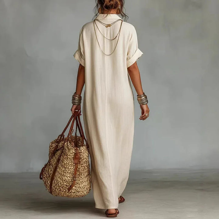 Byonce V Neck Kaftan Dress