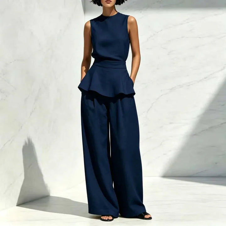 Camila Sleeveless Wide Leg Pants Set