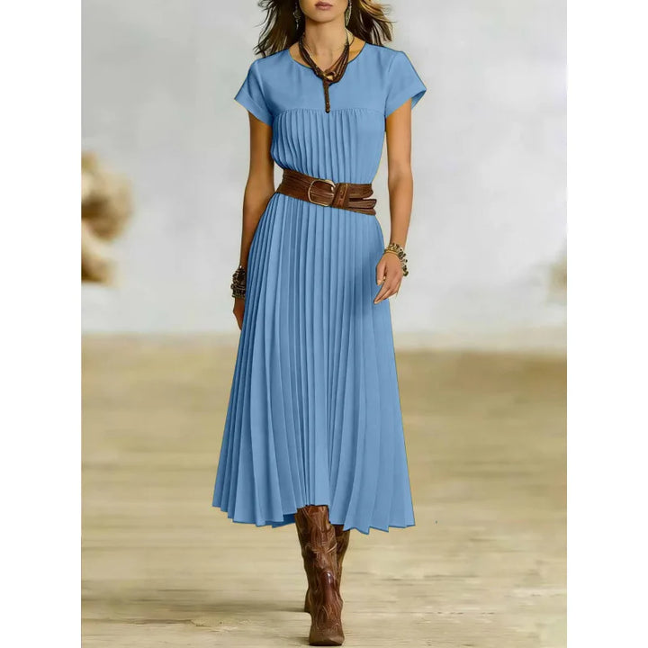 Meredith Elegant Pleated Maxi Dress